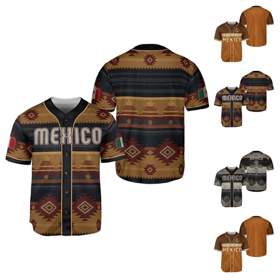 2026 New Mexico Soccer Jersey Adult, Mexican Jersey Soccer T-Shirt, Mexico National Team Pattern V-Neck Short Sleeve Athletic Casual Football Top for Adult