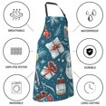 thumbnail image 5 of Pofeuu Christmas Snowman Gift Print Waterproof Apron with Pockets Adjustable Cooking Aprons Kitchen Bib for Baking Household Cleaning, 5 of 8