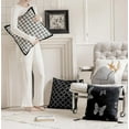 thumbnail image 5 of Fennco Styles Jacquard Butterfly Tassel Decorative Filled Throw Pillow 18" W X 18" L – Black Woven Square Cushion for Couch, Sofa, Bedroom, Office and Living Room Décor, 5 of 5