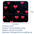 thumbnail image 5 of Valentine's Day Printed Gaming Mousepad Desk Pad, Square 8.3x9.8 Inch Non-Slip Rubber Bottom Mouse Mat for Office and Gaming, 5 of 6