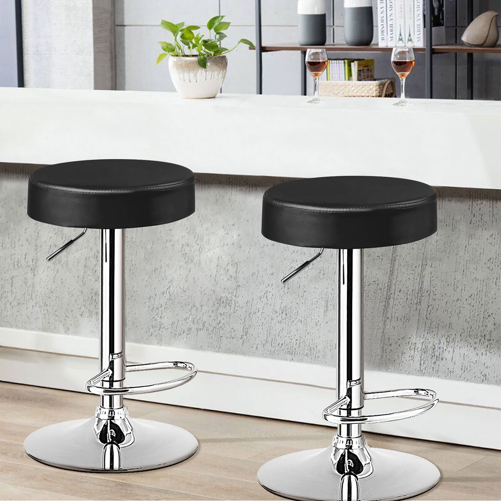Round swivel backless bar stools outlet