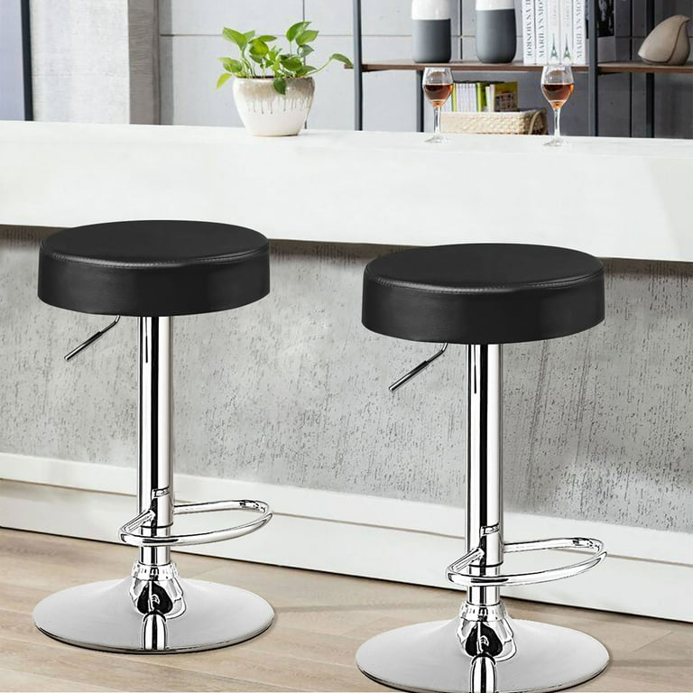 Black backless stools hot sale