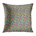 thumbnail image 1 of BOSDECO Green Abstract Spring Leaves Pattern Teal Color Graphic Leaf Nature Plant Pillowcase Pillow Cover Cushion Case 18x18 inch, 1 of 1