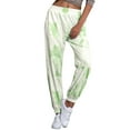 thumbnail image 3 of Xuanfei Women Tie Dye Print Elastic Waistband Side Pockets Harem Pants, 3 of 5