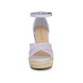 thumbnail image 6 of BLISSFUL STEP Women's Espadrille Wedge Heel Wedge Sandals Purple Flower 7, 6 of 7