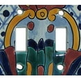thumbnail image 2 of Double Toggle Turtle Talavera Ceramic Switch Plate, 2 of 2