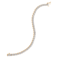 thumbnail image 4 of Women's Finecraft 1/4 cttw Diamond Tennis Bracelet in 14kt Gold-Plated Sterling Silver, 7", 4 of 4