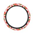 thumbnail image 2 of YFYANG Universal Elastic Red Strawberry Doodle Car Steering Wheel Cover, Non-Slip Sweat Absorbent, 2 of 8