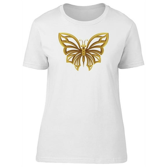 Beautiful Golden Butterfly Tee Women's -Image by Shutterstock