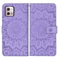 thumbnail image 6 of Compatible with Motorola Moto G Stylus 4G 2023 Wallet Phone Case and Tempered Glass Screen Protector Flip Credit Card Holder Stand Mandala Flower Cell Cover for GStylus XT2317-1 XT2317-2 Purple, 6 of 9