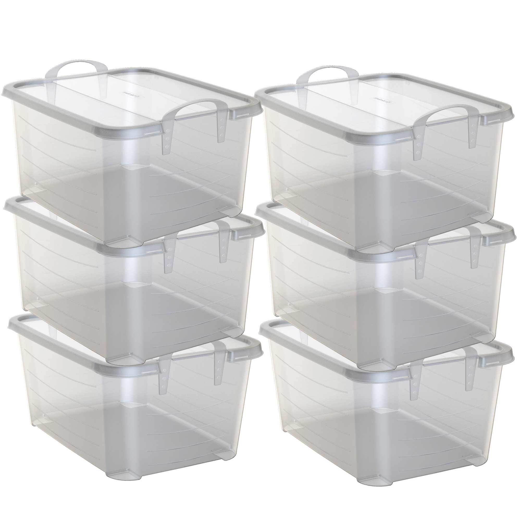 Kitchen Stackable Collapsible Storage Bin Car Office Clothes Organizer Storage Box with Lid Large Capacity Storage Container for Home Clear Plastic Storage Bin