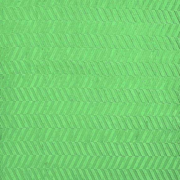 Ahgly Company Indoor Square Solid Emerald Green Modern Area Rugs, 5' Square