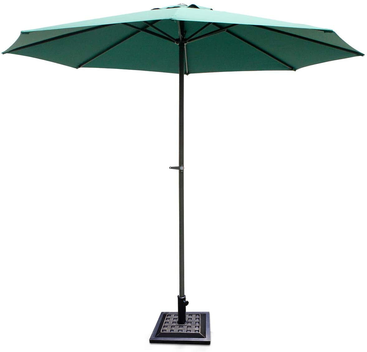 MorandiMal 30lbs Patio Market Umbrella Base, Heavy Duty Outdoor Stand, Cast Iron Tube Umbrella Holder for Garden Beach, Classic Square Umbrella Standing Deck Porch