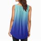 thumbnail image 2 of Camisetas Sin Mangas Para Adolescentes Camisas ajustadas y acampanadas para mujer, camisetas informales con estampado sin mangas y botones, túnica fluida a la para mujer, blusa superior (Blue, XXL), 2 of 4