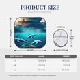 thumbnail image 2 of KLL Hawaiian Ship Dolphin Windshield Sun Shade 2-Piece Foldable Car Front Window Sunshade for Most Sedans SUV Truck- Large, 2 of 5