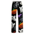 thumbnail image 5 of LHVUOA Halloween Womens Pajama Pants Drawstring Stretch Cute Ghost Print Pjs Casual Elastic Waist Pajama Pants, 5 of 6