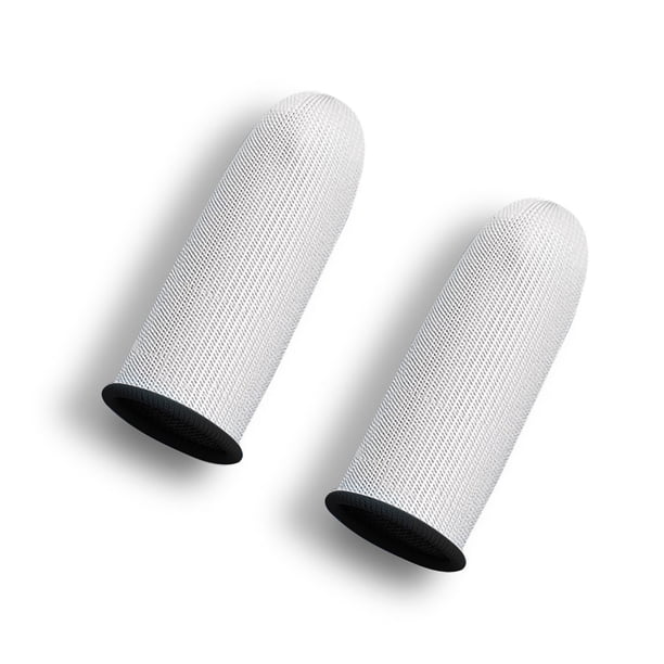 Guantes antideslizantes reutilizables para la punta de los dedos para juegos móviles Absorción de juegos sensibles Fundas para mangas que no se rayan Accesorios para juegos Blanco Negro 1 par kenally EL005080-02