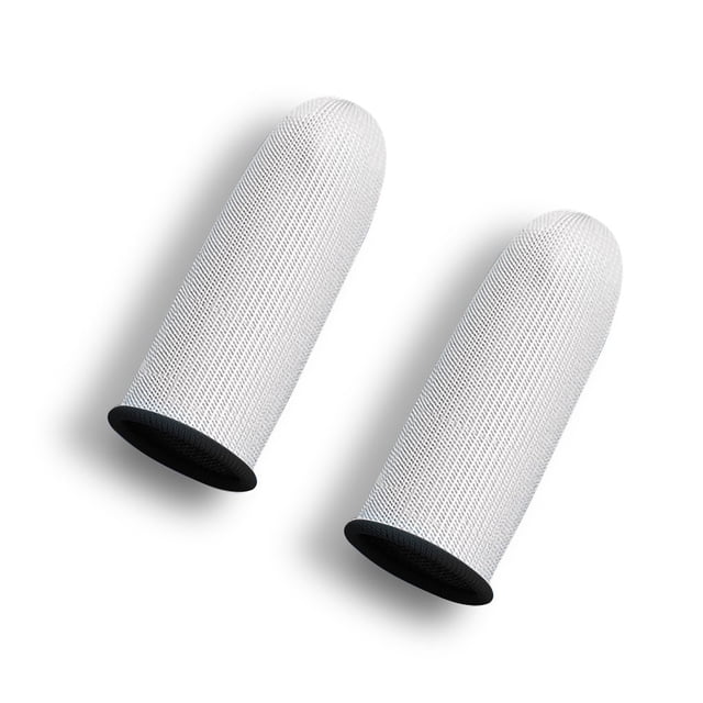 Guantes antideslizantes reutilizables para la punta de los dedos para juegos móviles Absorción de juegos sensibles Fundas para mangas que no se rayan Accesorios para juegos Blanco Negro 1 par Advancent EL005080-02