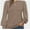 khaki, variant on Womens Long Sleeve Tops Dressy Casual Shirts Pleated Crewneck Basic Blouses Fall Trendy Outfits