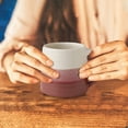 thumbnail image 4 of Rustic Coffee Mug, 18oz Ceramic Coffee Cup with Handle, Vintage Striped Stoneware Coffee Mugs for Latte, Cappuccino & Dishwasher Safe for Office/Home/Kitchen, 4 of 5