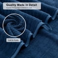 thumbnail image 3 of Yarino Bath Towels Hand Towels 2PC 30in x 14in Coral Velvet Towel For Adult Daily Use At Home Absorbent Dry Hair Towel That Does Not Hair Beach Towel Strip Patterned Bath Towel Blue, 3 of 6