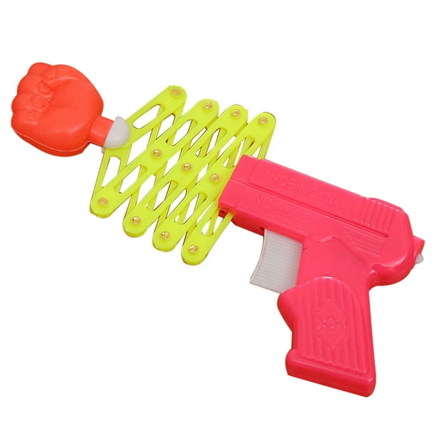 HEVIRGO Retractable Plastic Spring Fist Shooter Funny Party Child Kids  Trick Toy Gift 