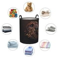 thumbnail image 2 of DouZhe Waterproof Collapsible Large Laundry Baskets, Lion Feline Predator Prints Circular Hamper with Handles, 2 of 7