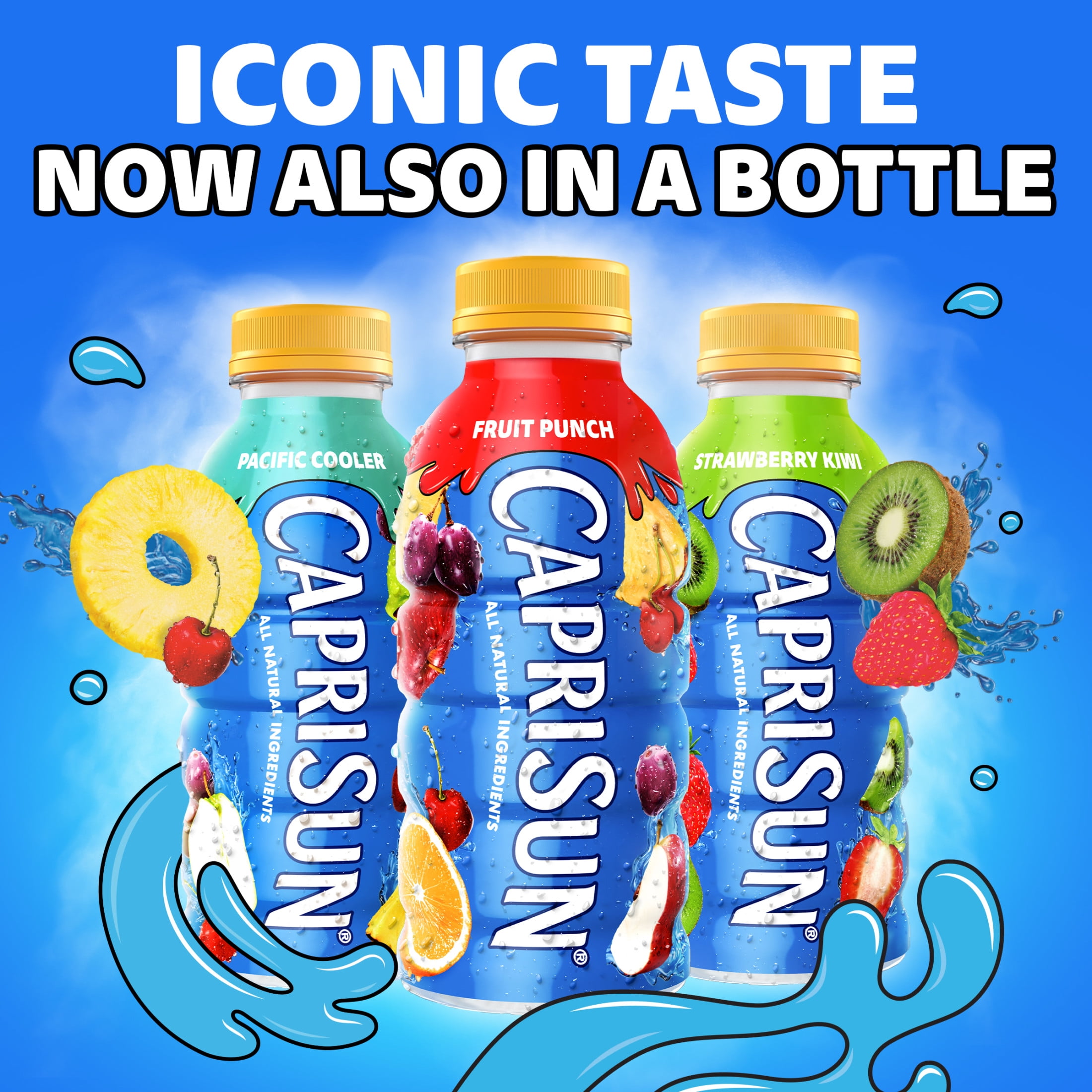 (7 pack) Capri Sun Fruit Punch Flavored Juice Drink Blend with other natural flavor, 12 oz Bottle
