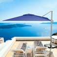 thumbnail image 4 of Gymax Parasol Déporté de Patio 10 X 10 Pi en Aluminium, Inclinaison 360°, Base Lestée, Bleu Marine, 4 of 10