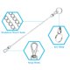 thumbnail image 3 of Pack de 3 cadenas para cinturón, cadenas para bolsos, cadenas para monederos, pantalones, jeans, complementos góticos para hombre, personas desaparecidas, hombre y mujer, 3 of 4