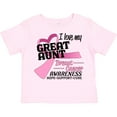 thumbnail image 3 of Inktastic I Love My Great Aunt-breast Cancer Awareness Boys or Girls Toddler T-Shirt, 3 of 5