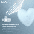 thumbnail image 2 of Satisfyer Cutie Heart Air-Pulse Vibrator with Clitoral Stimulation - Clitoris Sucking Dildo + Vibration - Adult Sex Toy, Female Pleasure Device, Waterproof, Rechargeable (Blue), 2 of 6