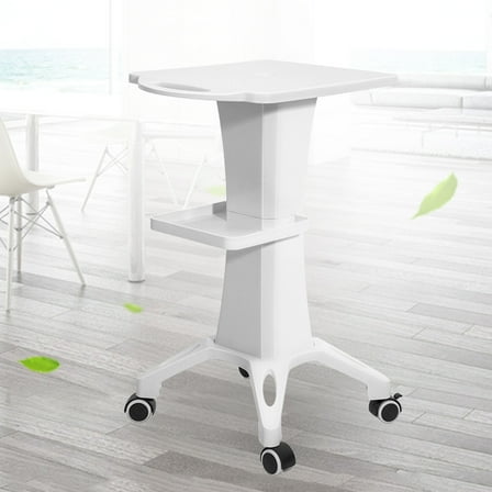 Toolven Salon Trolley with 88.18 lbs Load Capacity, Modern White Design, Easy Assembly