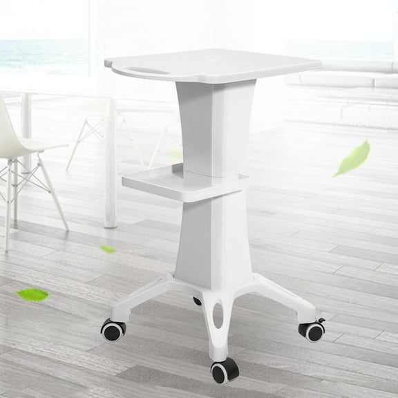 Toolven Salon Trolley with 88.18 lbs Load Capacity, Modern White Design, Easy Assembly