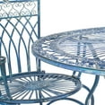 thumbnail image 5 of SAFAVIEH Thessaly Outdoor Patio 5 Piece Dining Set, Antique Blue, 5 of 8