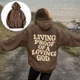 thumbnail image 2 of Tunic Tops for Leggings Cotton Fall Basic Crew Neck Long Sleeve Bell Off the Shoulder Solid Color Casual T Shirt (Coffee,S), 2 of 7