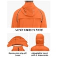 thumbnail image 3 of Little Donkey Andy Men's Packable Lightweight Waterproof Cycling Jacket, Convertible Quick Dry Running Jacket Windbreaker with Removable Sleeves and Hood, Orange Size XXL, 3 of 7