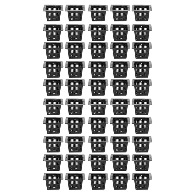 Aigid Pot de Culture hydroponique, Pot de Culture hydroponique carré de 50 Pcs(Noir)