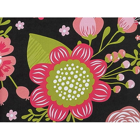 Pack Of 1, 24" X 85' Chalkboard Flowers Floral & Kraft Gift Wrap For Feminine, Birthday, Mother's Day / Any Occasion