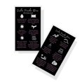 thumbnail image 1 of Tarjetas de instrucciones para el cuidado posterior de cejas en polvo Ombre | Paquete de 50 | Tamaño Tarjeta de visita de 2 x 3,5 pulgadas | Brillo plateado negro y diseño rosa claro., 1 of 5