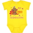 thumbnail image 3 of Inktastic My First Thanksgiving with Turkey and Leaves Boys or Girls Baby Bodysuit, 3 of 5
