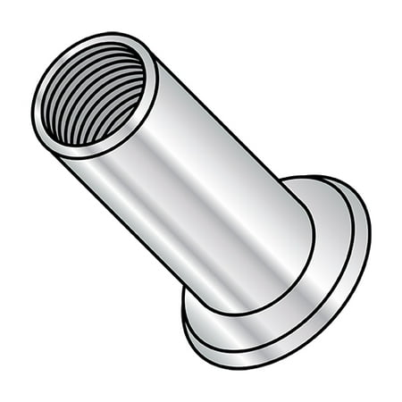 

M6X1.0X3.50 Metric Flat Head Rivet Nut Aluminum Cleaned and Polished NON-RIBBED (Pack Qty 2 000) BC-XA-M63.50