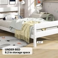 thumbnail image 6 of uhomepro Platform Bed Frame with Headboard and Footboard, Modern Pine Wood Twin Bed Frame Bedroom Furniture with Wood Slats Support, No Box Spring Needed, White, 6 of 12