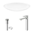 thumbnail image 6 of VIGO Matte Stone Wisteria Composite Oval Vessel Bathroom Sink in White with Norfolk Faucet and Pop-Up Drain in Chrome, 6 of 8