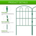 thumbnail image 3 of 28 Pack Decorative Garden Fence Outdoor 24in (H) x 30ft (L) Coated Metal RustProof Landscape Wrought Iron Wire Border Folding Patio Fences Flower Bed Fencing Animal Barrier Section Panels Decor, 3 of 15