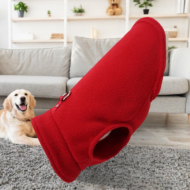 Ropa para mascotas Forro polar grueso para perros pequeños Chaleco Chihuahua (Rojo S)