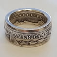 thumbnail image 4 of Faty-T Fashion 925 Sterling Silver America Band Ring for Men, Vintage Style Patriotic United States National Emblem Coin Engraved Signet Ring, Viking Rock Band Punk Hip Hop Jewelry Gift, 4 of 5