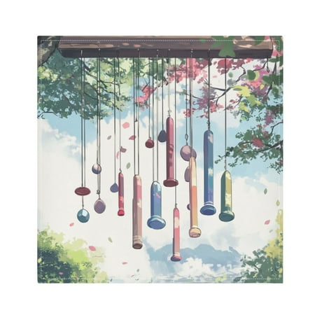 

WOBOGO Wind Chimes Cloth Napkins 4 Pieces Soft Elegant Touch Durable Absorbent Quick Drying for Elegant Dining