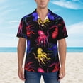thumbnail image 4 of Colorful Octopus Hawaiian Shirts For Men, Summer Short-Sleeve Relaxed-Fit Button-Down Shirts Large, 4 of 9