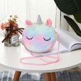 thumbnail image 1 of Petit Sac à Main pour Filles Mini Sac Messager Porte-Monnaie Portefeuille pour Enfants Sac en Peluche Licorne Sac à Clés Animal Sac de Rangement Rond Petit Sac, 1 of 3